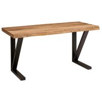 Livetastic PÍSACÍ STÔL, prírodná farba, čierna, 160/76/80 cm