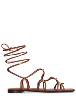 5mm Rockstud Leather Flat Shoes