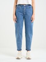 Big Star Woman's Tapered Trousers Denim 190083 Light Denim-244