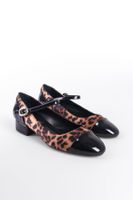 Capone Outfitters Low Heeled Strappy Leopard Women's Shoes