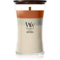 Woodwick Trilogy Vanilla Embers ароматна свещ с дървен фитил 610 гр.
