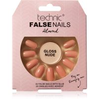 Technic Cosmetics False Nails Almond künstliche Fingernägel Gloss Nude 24 St.
