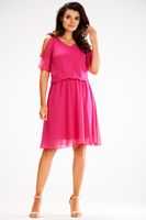 Awama Woman's Dress A656 Fuchsia