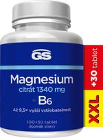 GS Magnesium citrát 1340 mg B6 130 tabliet