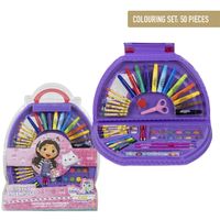 COLOURING STATIONERY SET 50 PIEZAS GABBY´S DOLLHOUSE