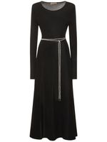 Viscose Knit Dress W/ Embellished Belt