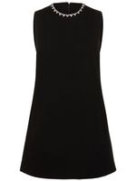 Crystal Heart Crepe Mini Dress