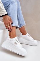 PS1 Stílusos Sneakers Masszív Platformon Fehér Vallexia