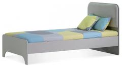 Posteľ raundo 100x200 cm - šedá