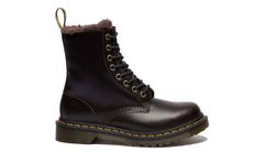 Dr. Martens 1460 Serena Faux Fur Leather Boots Brown DM41414020 Dámske - Topánky Dr. Martens - Hnedá - DM41414020-6 - Size: 6