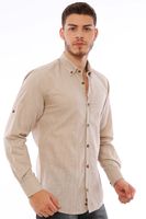 G721 DEWBERRY MEN'S SHIRT-BEIGE