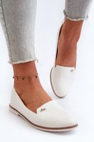 Women's flat loafers white Enzla