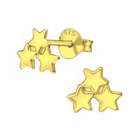 Olivie Strieborné náušnice hviezdička GOLD 1815