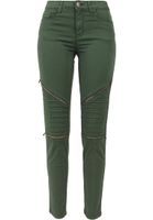 Women's stretch biker trousers - olive