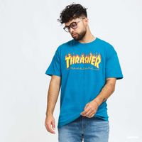 Μπλουζάκι Thrasher Flame Logo Tee Dark Turquoise S