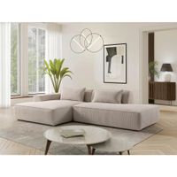 Livetastic ROHOVÁ SEDAČKA, plast, textil, kompozitné drevo, béžová
