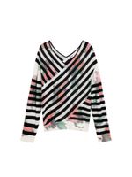 Desigual Pulover  žad / svijetlocrvena / crna / bijela