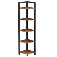 Boxxx ROHOVÝ REGÁL, hnedá, čierna, uhlíková oceľ, 30/150/30 cm