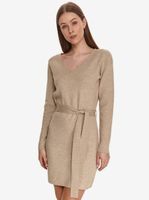 Beige women's dress with waist tie TOP SECRET - Women's