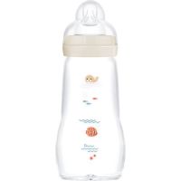 MAM Feel Good Glass Baby Bottle антиколькова скляна пляшка 2m+ Beige 260 мл