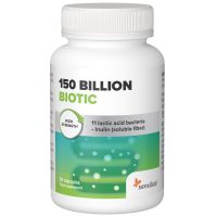 150 Billion Biotic - 150 Milliarden KBE + Inulin. 11 Bakterienstämme: Bifidobacterium, Lactobacillus und Streptococcus. 30 Kapseln. Vegan | Sensilab