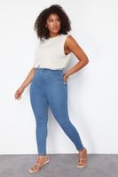 Trendyol Curve Blue Leggings Look Ektra Flexible Skinny Jeans