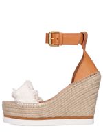 120mm Glyn Canvas & Leather Wedges