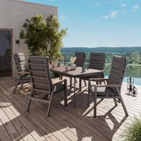 Ambia Garden ZÁHRADNÉ RELAXAČNÉ KRESLO, kov, plast, textil