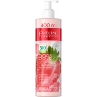 Eveline Cosmetics Bio Organic Natural Strawberry jogurt za telo  za suho in razdraženo kožo 400 ml