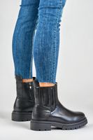 primohurt Czarne workery damskie z ekoskóry Dany