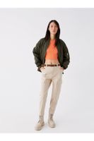 LC Waikiki LCW Vision Light Beige Slim Fit Gabardine Women's Cargo Pants