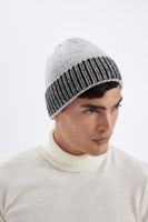 DEFACTO Men's Color Block Beanie