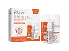 Foligain Triple Action cestovní sada proti vypadávaniu vlasov pre mužov 100ml + 100 ml + 30 ml