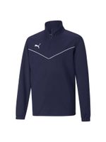 PUMA Sportska sweater majica 'TeamRise'  tamno plava / bijela