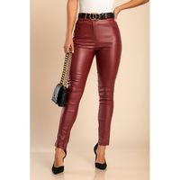 Schmal Geschnittene Kunstlederhose Mit Geradem Bein Roda, Rot