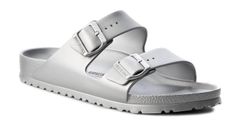 Birkenstock Arizona EVA Metallic Silver Narrow Fit Unisex - Sandale Birkenstock - Gri - 1003491-7 - Size: 7