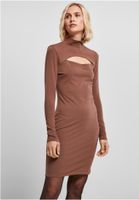 Women's stretch jersey with a cut-out turtleneck