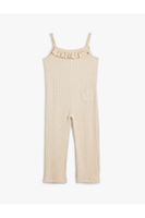 Koton Suspender Overalls Pocket Detailed Ruffle Viscose Blend