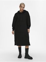 Black Womens Oversize Sweatshirt Dress ONLY Chelsea - Women