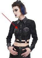 koszulka gotycki and punk damskie - Black - DEVIL FASHION - MY1227