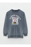 LC Waikiki Crew Neck Minnie Mouse Printed Long Sleeve Maternity Sweatshirt