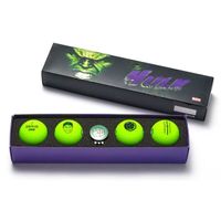 VOLVIK GB MARVEL HULK SET 4 BALLS + 1 BALLMARKER Топчета за голф, светлоотразителен неон, размер