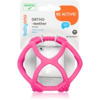 BabyOno Be Active Ortho Teether μασητικό για παιδιά από τη γέννηση Pink 1 τμχ