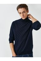 Koton Knitwear Turtleneck Sweater Long Sleeve Check