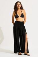 Seafolly pantaloni de femei din vâscoză Shirred Waist Wrap