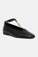 Kožené balerínky Tommy Hilfiger TH-BAR CHAIN BALLET