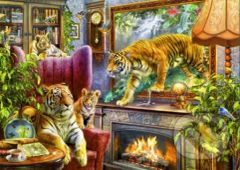 Tigers Coming to Life - puzzle z kategorie Umělecké