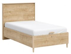 Študentská posteľ 120x200cm s úložným priestorom a usb cody - dub