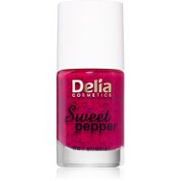 Delia Cosmetics Sweet Pepper Black Particles Nagellack Farbton 05 Raspberry 11 ml