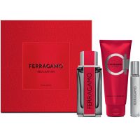 Ferragamo Red Leather подаръчен комплект за мъже